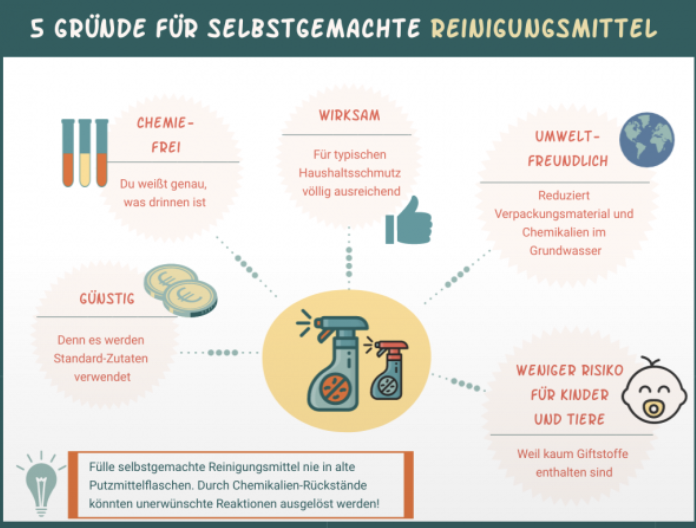 Selbstgemachte Reinigungsmittel